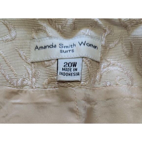 Amanda Smith Flare Skirt Two Piece Suit Set Blazer Jacket Retro Vintage 20W - Picture 3 of 13